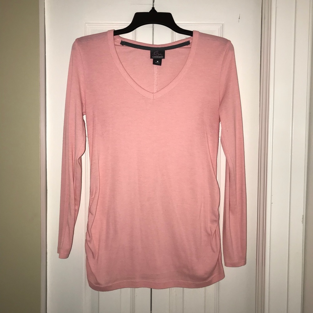 Oh Baby By Motherhood Blush Pink Long Sleeve Top
